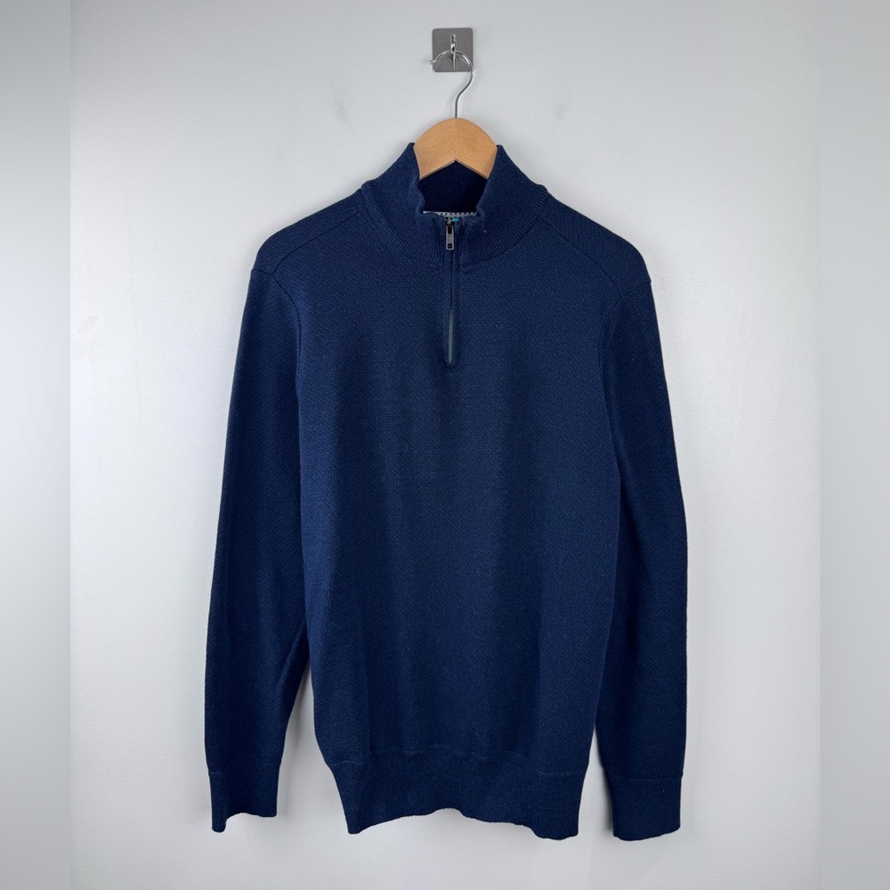 Robert Graham‎ Men Cotton Blend Quarter Zip Size Medium